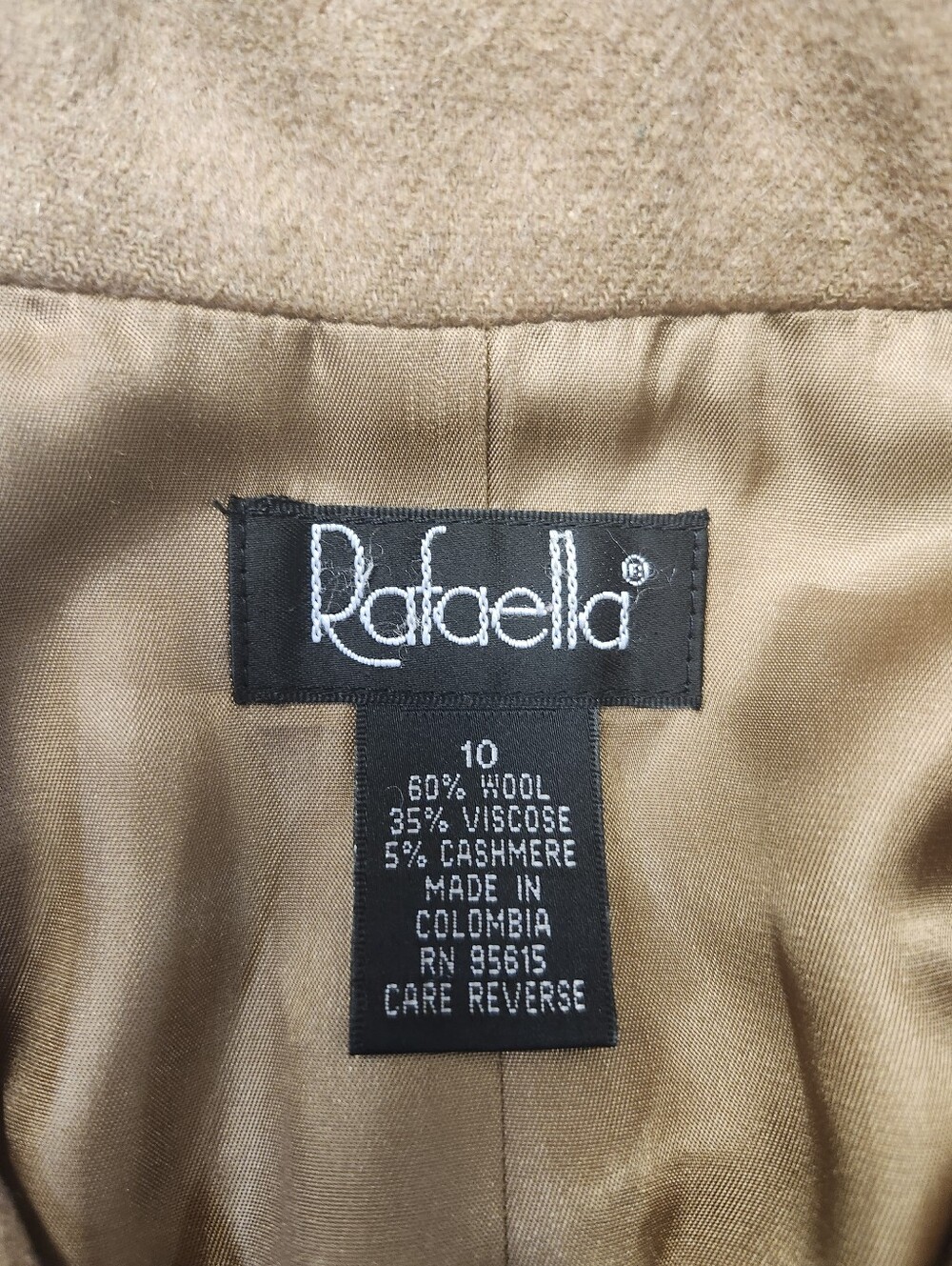 Rafaella Women's Long Sleeve Wool Viscose Cashmere Blend Jacket Size 10 Brown - Picture 6 of 10